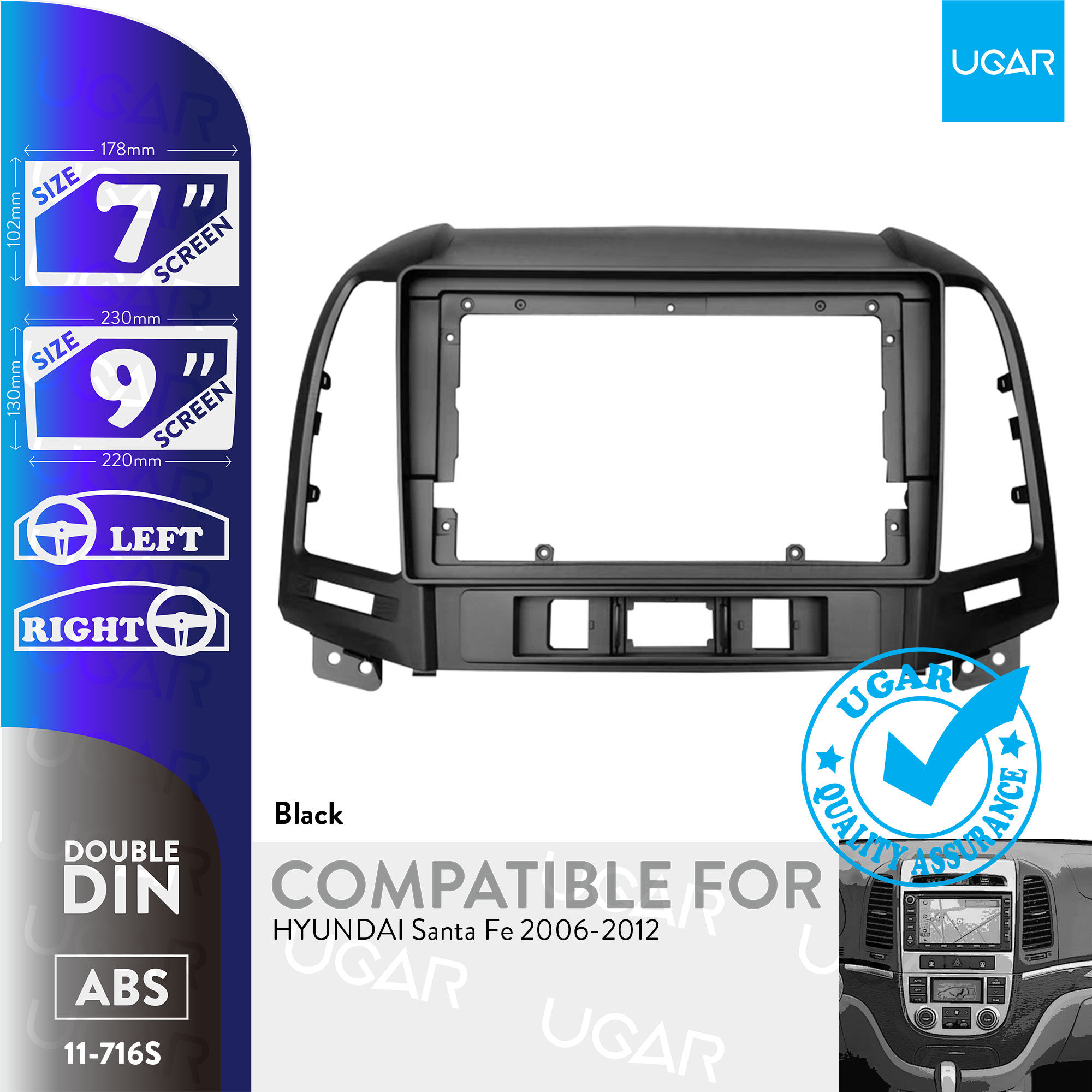7"/9" Compatible for HYUNDAI Santa Fe 2006-2012