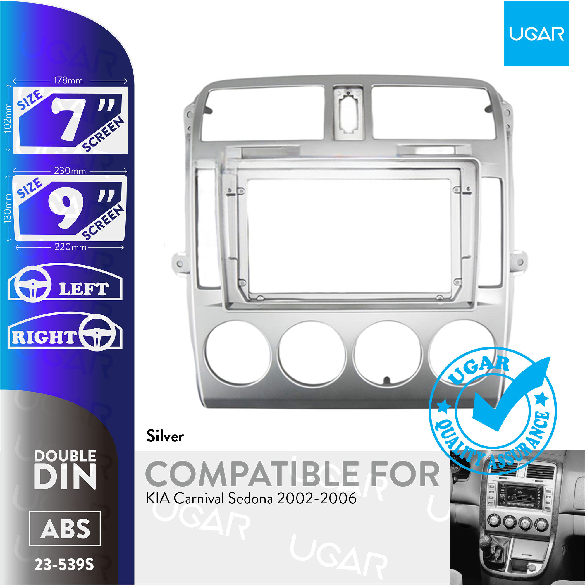 7"/9" Compatible for KIA Carnival Sedona 2002-2006