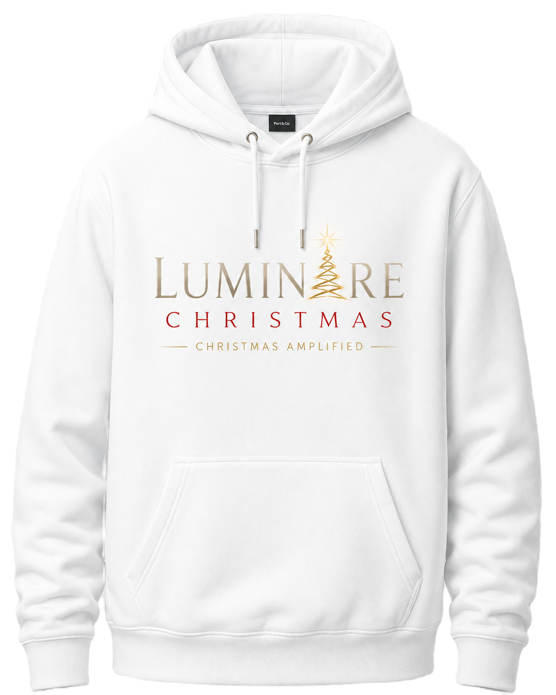 White Luminare Christmas Hoodie