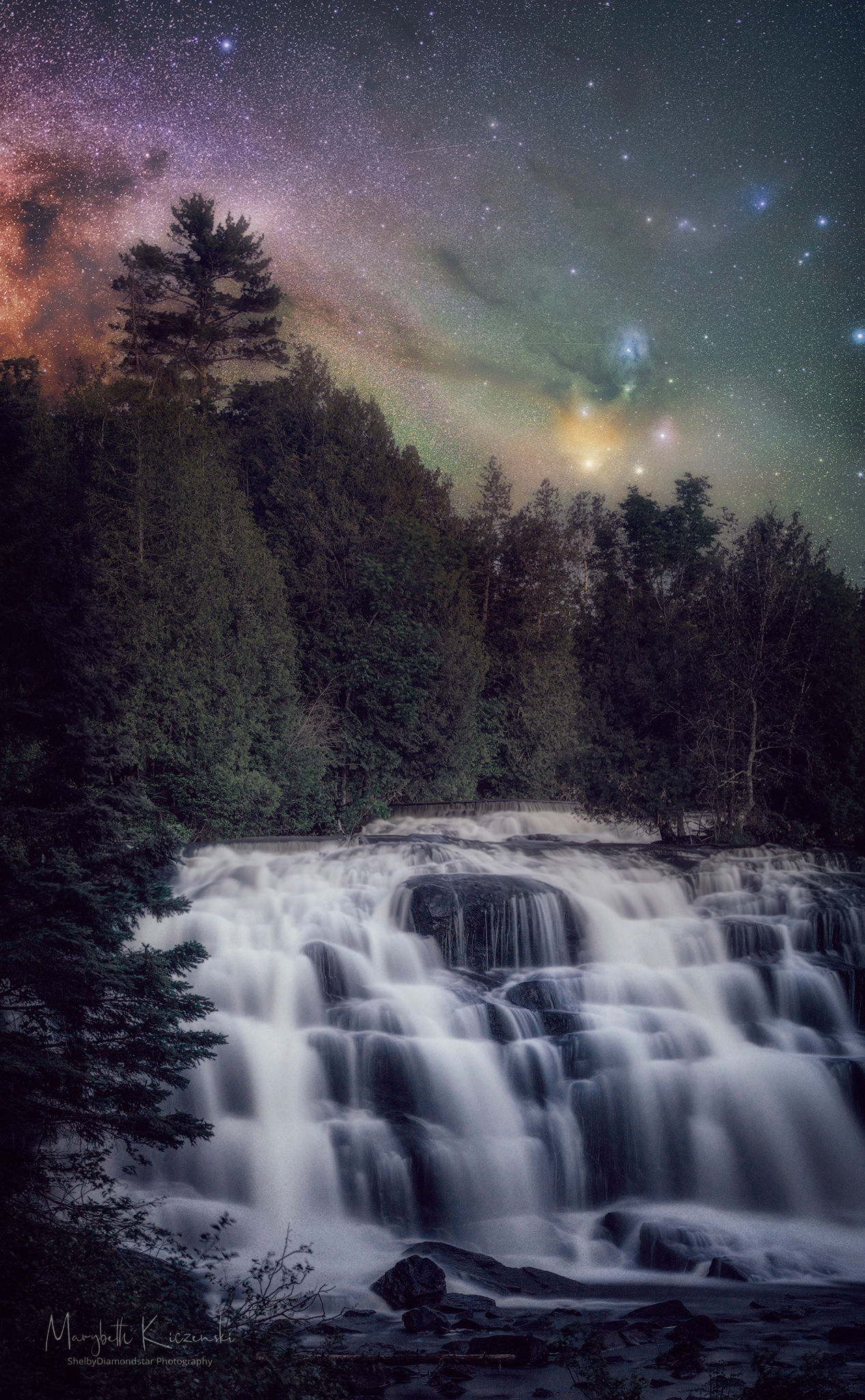 Rho Ophiuchi over Bond Falls