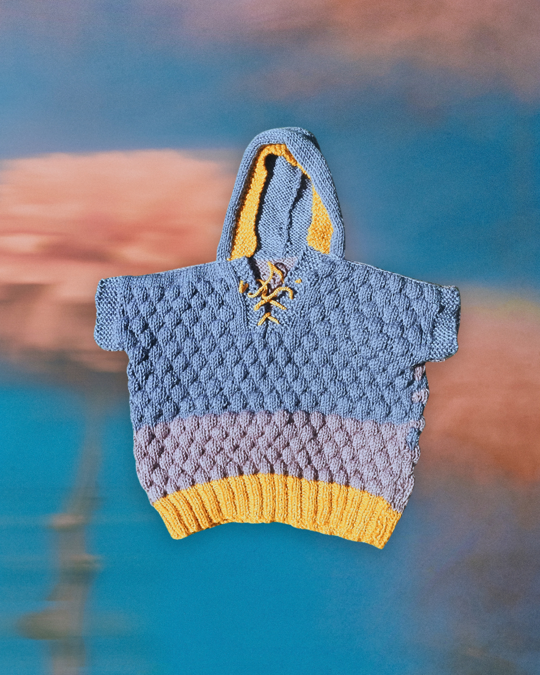 Bubble Hoodie Crop Vest