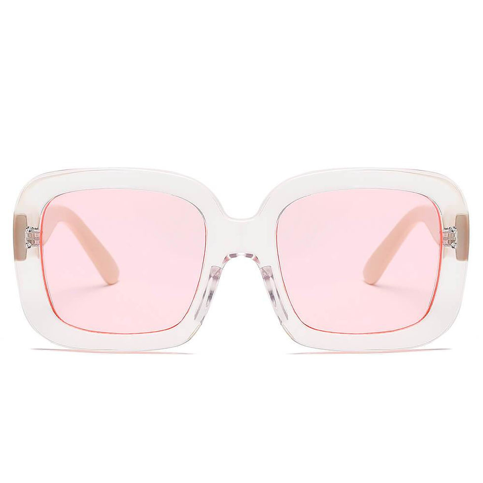 Thumbnail: CLEMSON | Women Retro Trendy Vintage Bold Square Oversize Sunglasses