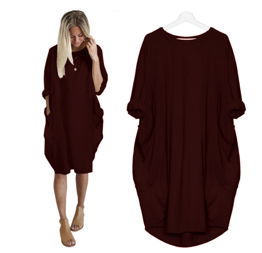 Thumbnail: Loose Oversized Womens Dresses Summer Baggy Pockets Dresses Women Casual