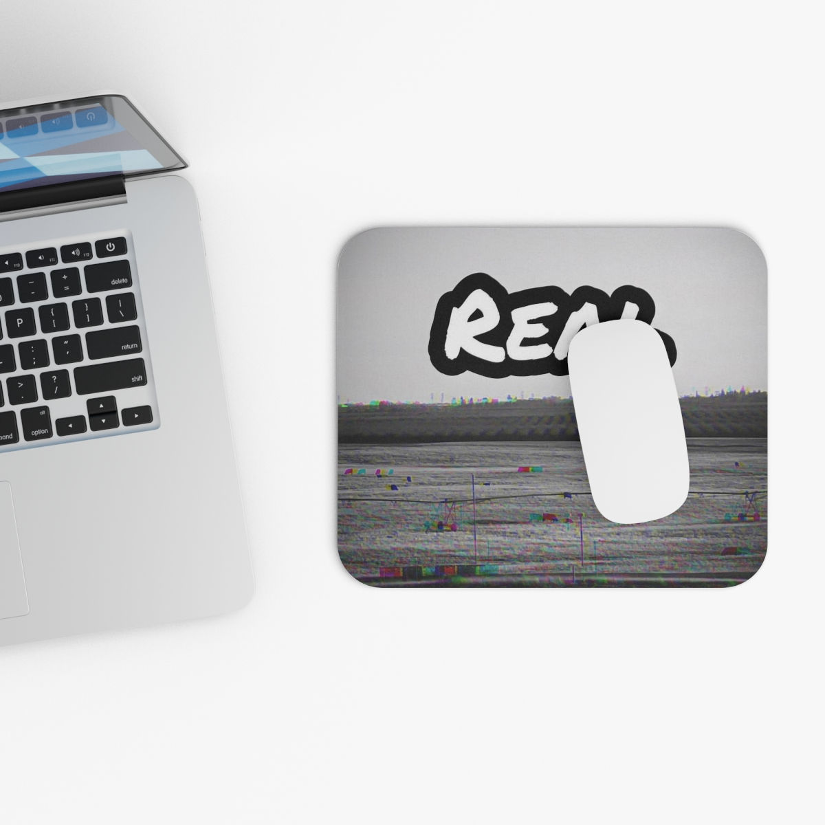 "real" glitched design mouse pad