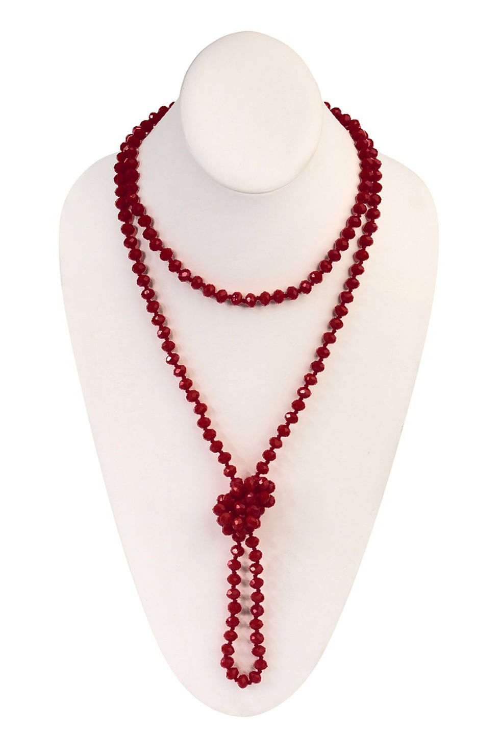 Thumbnail: Hdn2209 - 60" Long Knotted Glass Beads Necklace