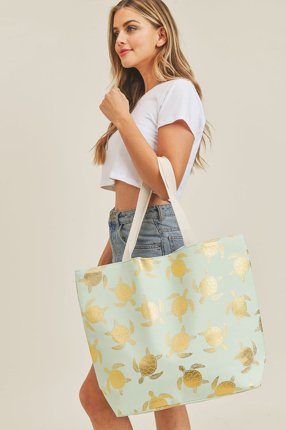 Thumbnail: Large Reusable Eco Shopper Beach Tote