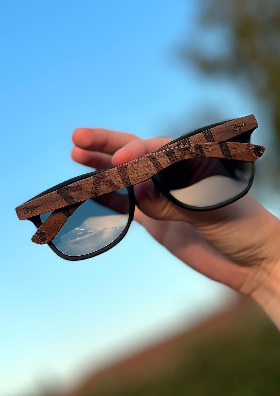Thumbnail: Eyewood | Engraved Wooden Sunglasses - Viking Runes