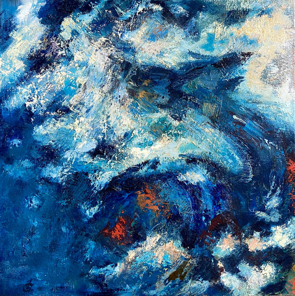 Banga slibinas. Aliejus, drobė, 60x60 cm, 2012 m.