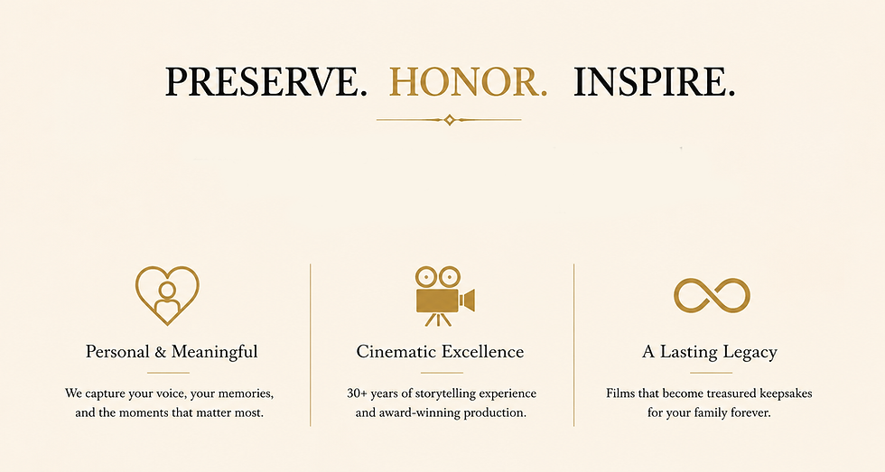 Preserve Honor Inspire Living Legacy Films