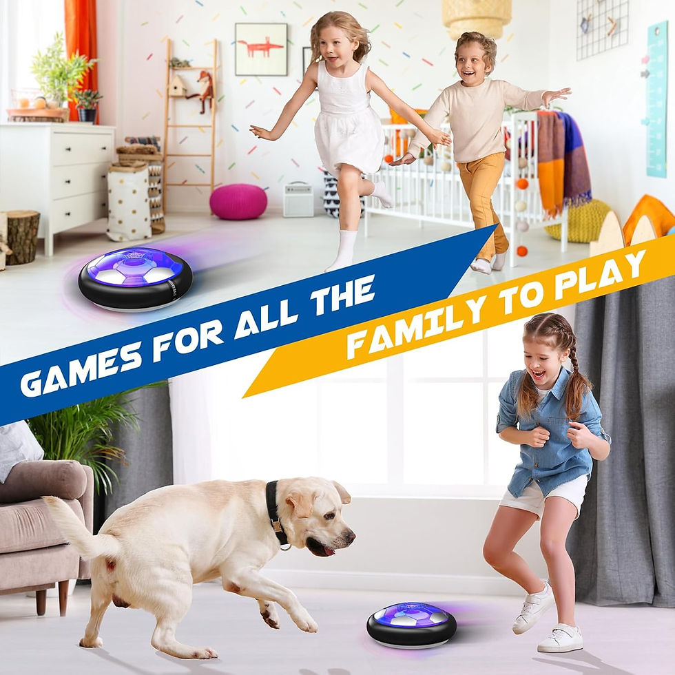 Thumbnail: Hover Soccer Ball for Kids, Rechargeable Air Power Soccer Ball with LED Lights 