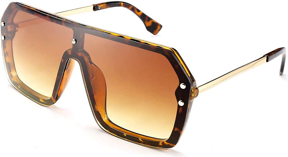 Thumbnail: FEISEDY Classic Siamese One Piece Sunglasses Nice Rimless Stylish Retro Design 