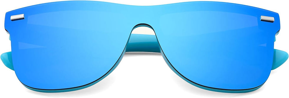 Thumbnail: FEISEDY Sunglasses, Rimless Mirrored Sun Glasses with Reflective One-Piece Lens
