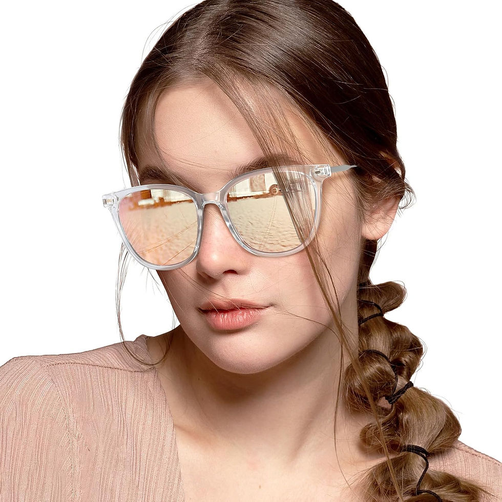 Thumbnail: Myiaur Polarized Sunglasses for Women, Square Mirrored Trendy Shades with UV Pr