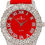 Thumbnail: Mens Big Rocks with Roman Numerals Fully Iced Out Colorful Dial Watch - ST10327
