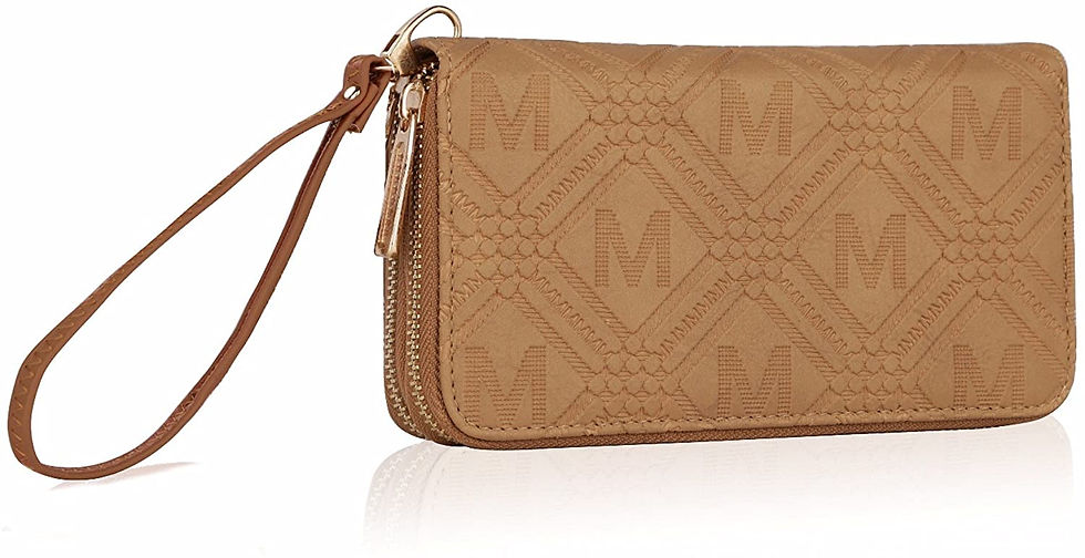 Thumbnail: MKF Collection Wristlet Wallet for Women, Small PU Leather Handbag - Double Zip