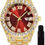 Thumbnail: Hip Hop Watches for Men Iced Out Bling Diamond Luxury Quartz Watches with Date