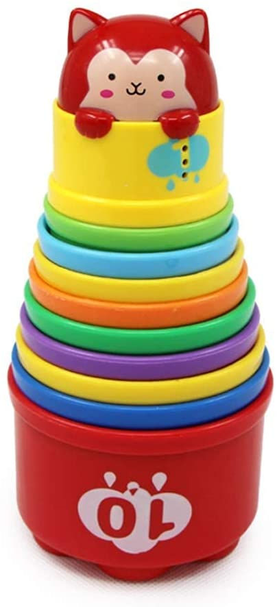Thumbnail: GOODWAY Baby Stacking Cups Toys,10 Pcs,with Light and Sound,Early Educational T