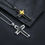 Thumbnail: YL Men's Cross Necklace 316L Stainless Steel Large Jesus Christ Pendant Jewelry