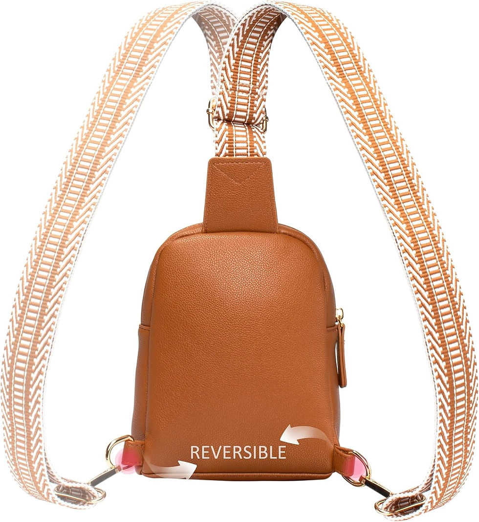 Thumbnail: Womens Sling Bag Crossbody Fanny Pack Purse Leather Casual Fashion Travel Daypa
