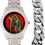 Thumbnail: Mens Watch w/Matching Iced Rolly Hip Hop Bracelet - Big Rhinestones on Trim and