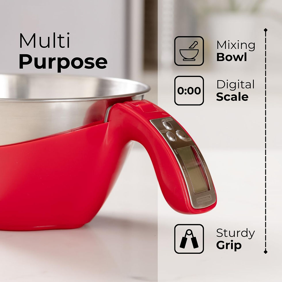 Thumbnail: Fradel Digital Kitchen Food Scale & Mixing Bowl - Measuring Cup Scale in Grams 