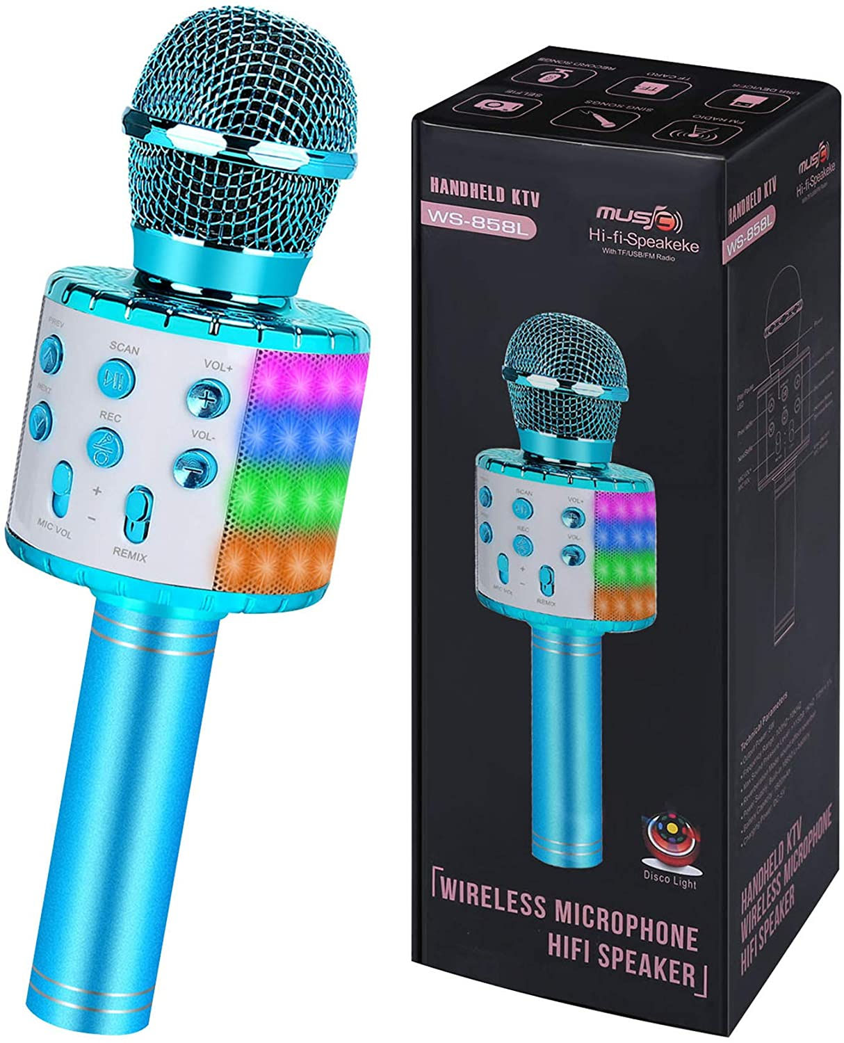 Karaoke Microphone for Kids Adults: Birthday Gifts for 6 7 8 9 10 Year Old Girl
