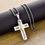 Thumbnail: YL Men's Cross Necklace 316L Stainless Steel Large Jesus Christ Pendant Jewelry