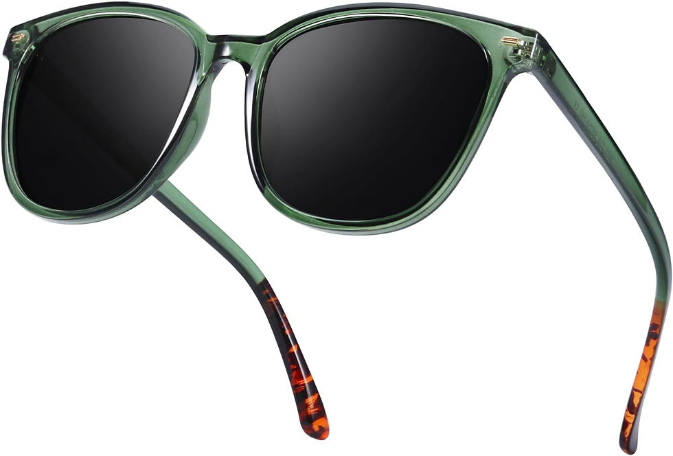 Thumbnail: Myiaur Polarized Sunglasses for Women, Square Mirrored Trendy Shades with UV Pr