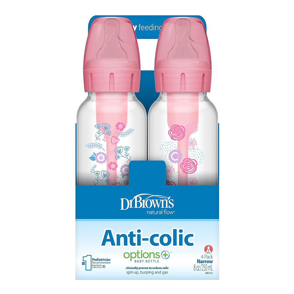 Thumbnail: Dr. Brown's Natural Flow Anti-Colic Options+ Narrow Baby Bottle, 4 oz/120 mL, w