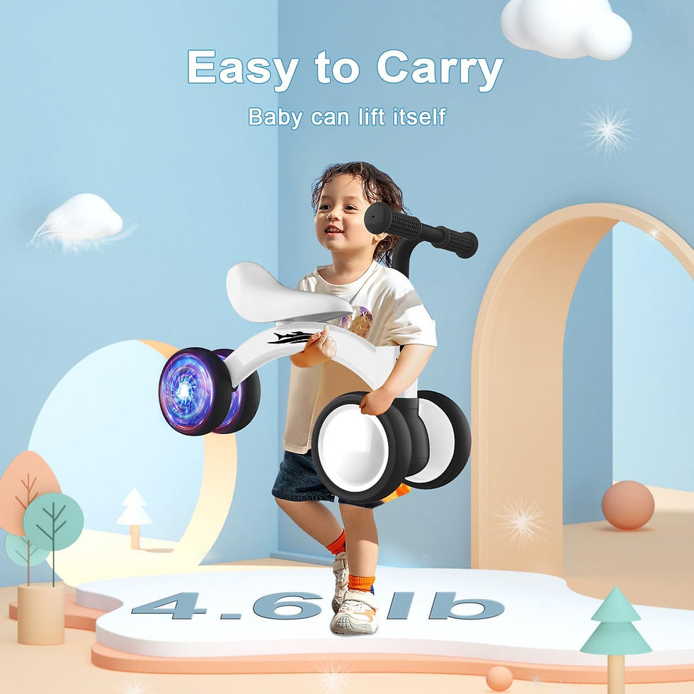 Thumbnail: Colorful Lighting Baby Balance Bike Toys for 1 Year Old Boy Gifts, 10-36 Month 