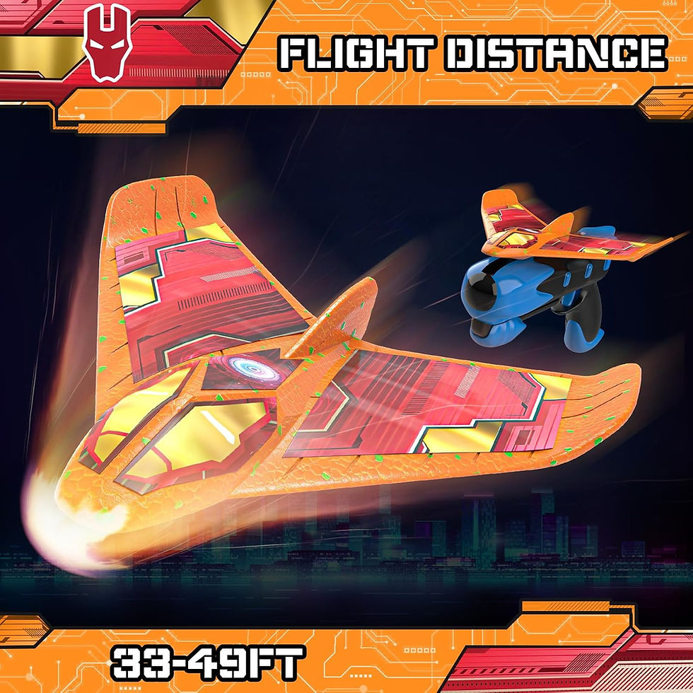 Thumbnail: Fuwidvia 3 Pack Airplane Launcher Toys, 13.2'' LED Foam Glider Catapult Plane T