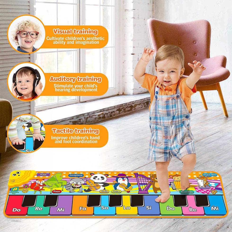 Thumbnail: Kids Musical Piano Mats with 25 Music Sounds,Musical Toys Baby Floor Piano Keyb