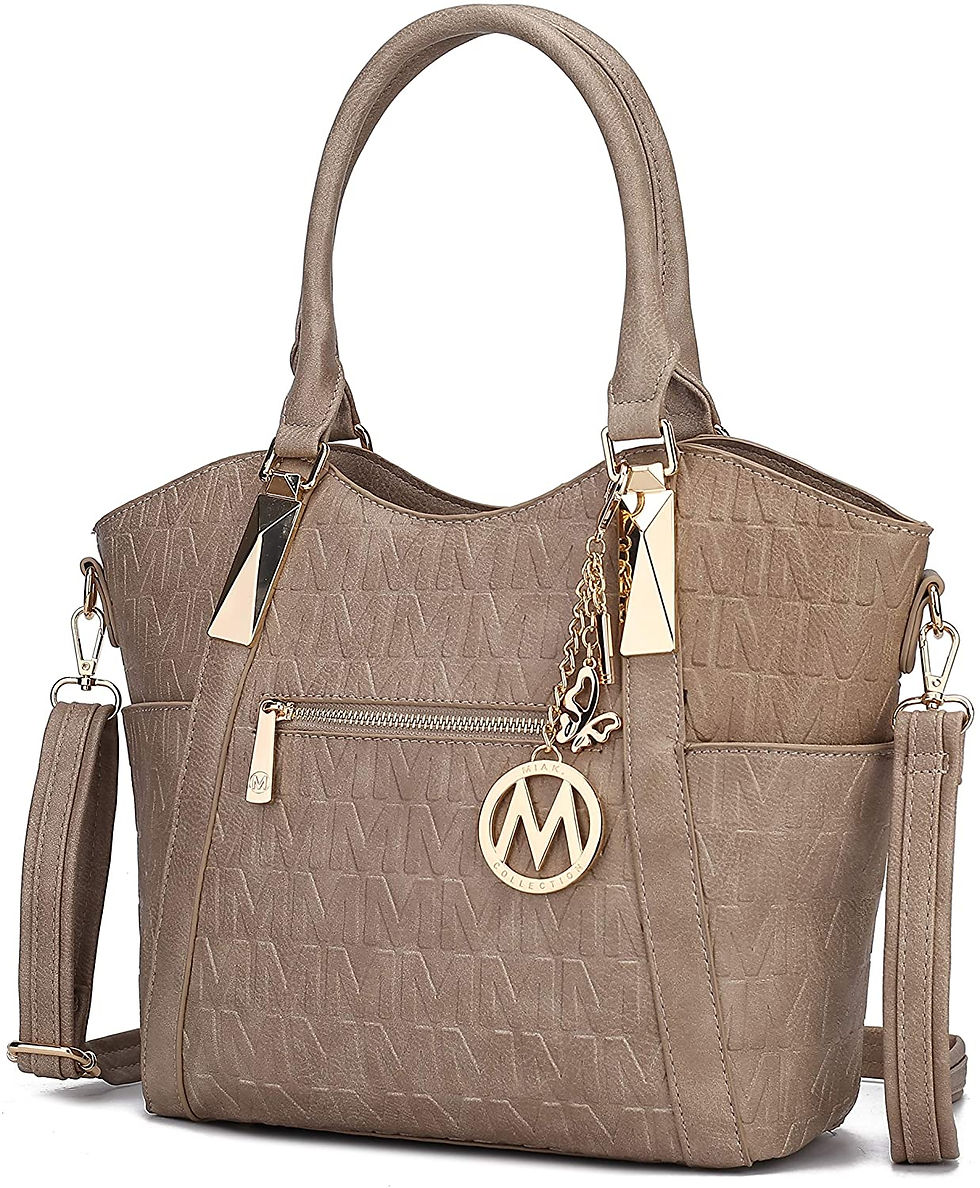 Thumbnail: MKF Tote Satchel Handbag for Women: PU Leather Shoulder Bag – Top-Handle Purs