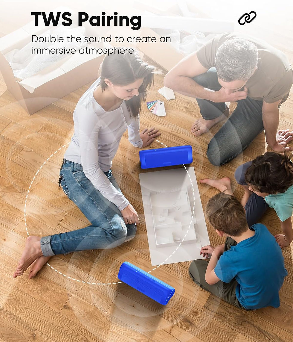 Thumbnail: Bluetooth Speaker with HD Sound, Portable Wireless, IPX5 Waterproof, Up to 20H 