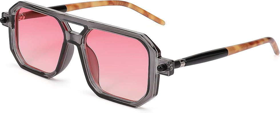 Thumbnail: FEISEDY Vintage Square 70s Flat Aviator Sunglasses Women Men Classic Retro Styl