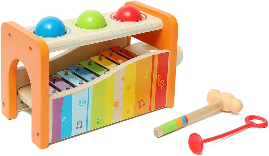 Thumbnail: Hape Pound & Tap Bench with Slide Out Xylophone - Award Winning Durable Wooden 