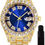 Thumbnail: Hip Hop Watches for Men Iced Out Bling Diamond Luxury Quartz Watches with Date