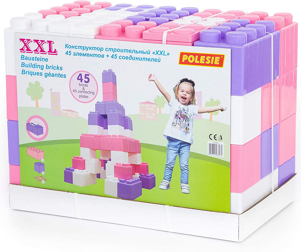 Thumbnail: CO-T Jumbo Blocks for Toddlers Set of 24 Plastic Large Building Blocks for Kids