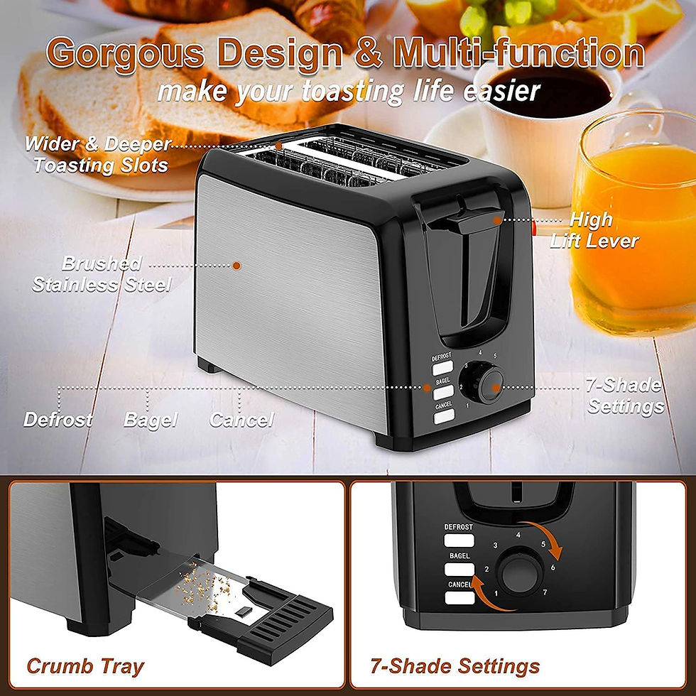 Thumbnail: Toasters 2 Slice Wide Slot with Bagel/Defrost/Cancel Function, Best Rated Prime