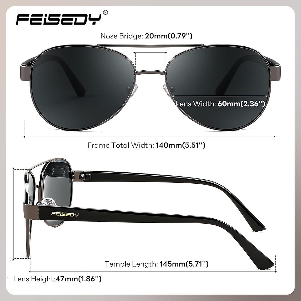 Thumbnail: FEISEDY Classic Aviator Sunglasses for Women Pilot Polarized Sunglasses Men UV4