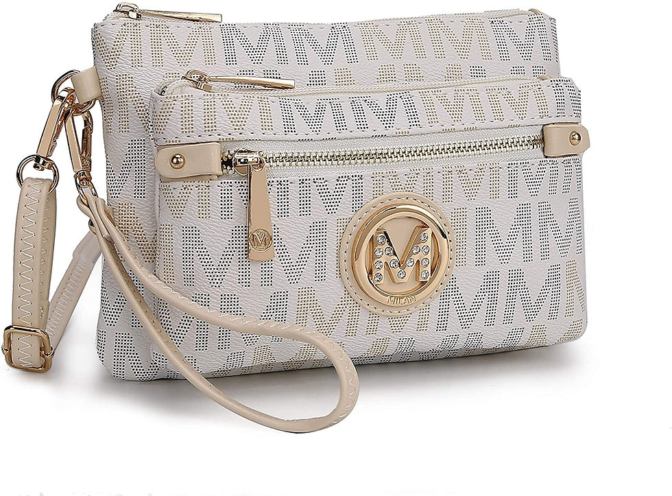 Thumbnail: MKF Crossbody Bag for Women, Wristlet Strap – PU Leather Shoulder Handbag –