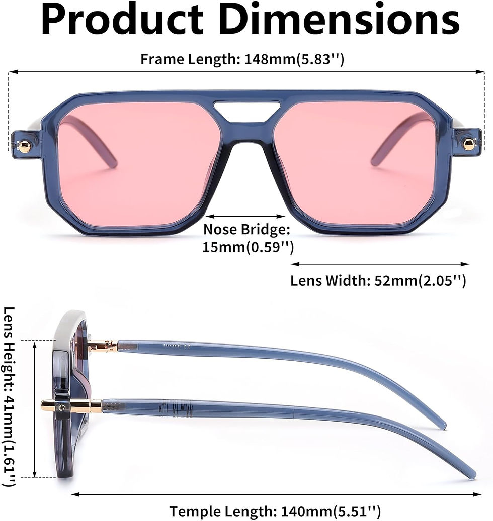 Thumbnail: FEISEDY Vintage Square 70s Flat Aviator Sunglasses Women Men Classic Retro Styl