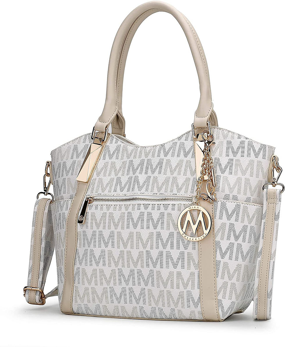 Thumbnail: MKF Tote Satchel Handbag for Women: PU Leather Shoulder Bag – Top-Handle Purs