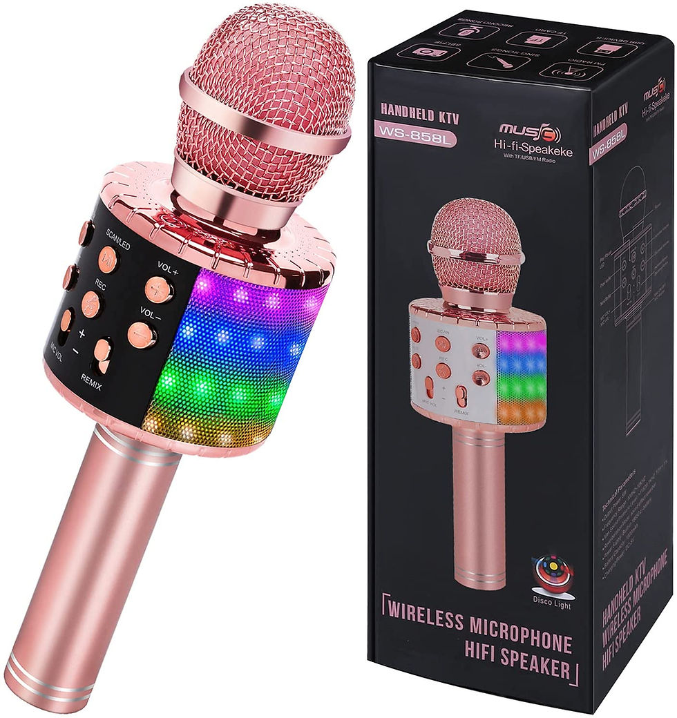Thumbnail: Karaoke Microphone for Kids Adults: Birthday Gifts for 6 7 8 9 10 Year Old Girl