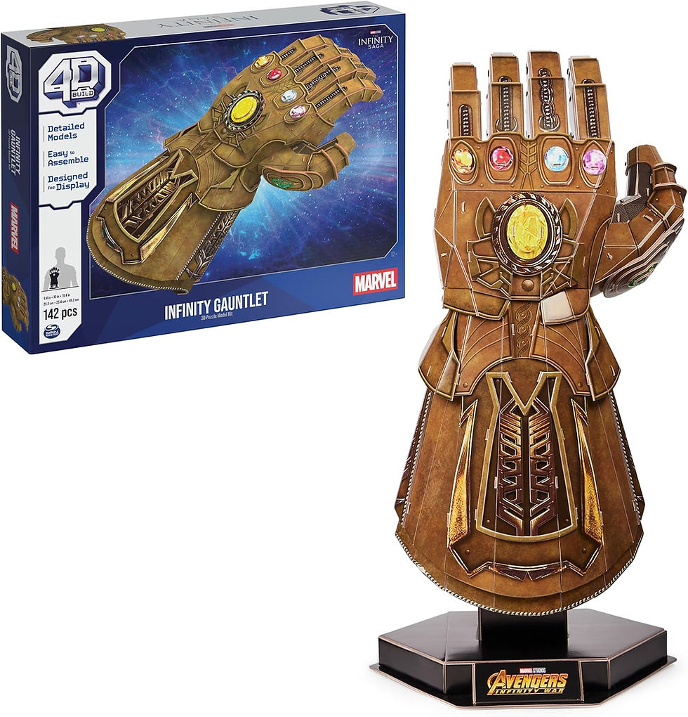 Thumbnail: 4D Build, Marvel Black Panther 3D Puzzle Model Kit with Stand 82 Pcs | Wakanda 