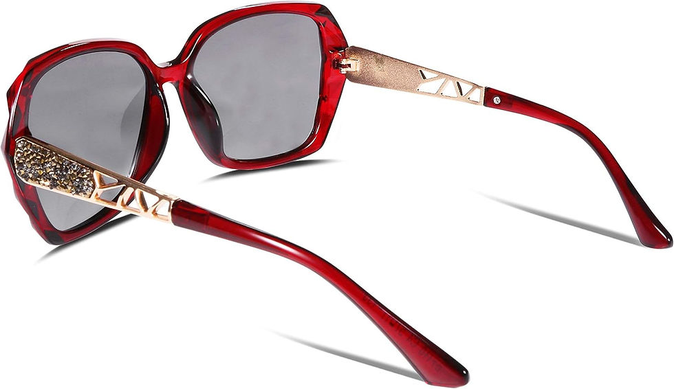 Thumbnail: FEISEDY Polarized Women Square Sunglasses Sparkling Composite Shiny Frame B2289