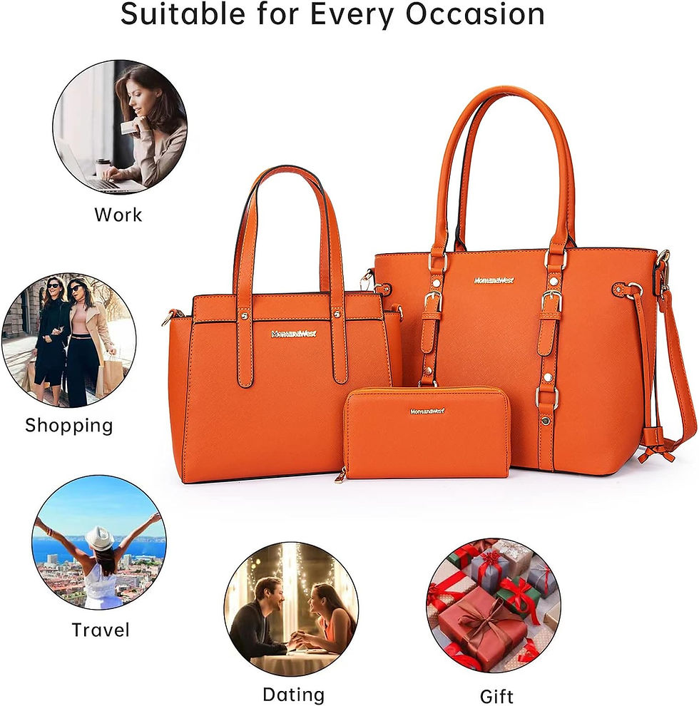 Thumbnail: Montana West Purses and Handbags for Women Tote Purse and Wallet Set Shoulder S