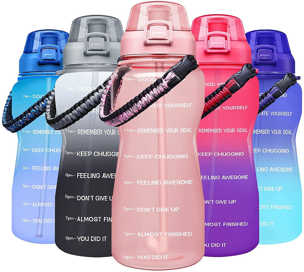 Thumbnail: Giotto Large Half Gallon/64OZ Motivational Water Bottle with Paracord Handle & 