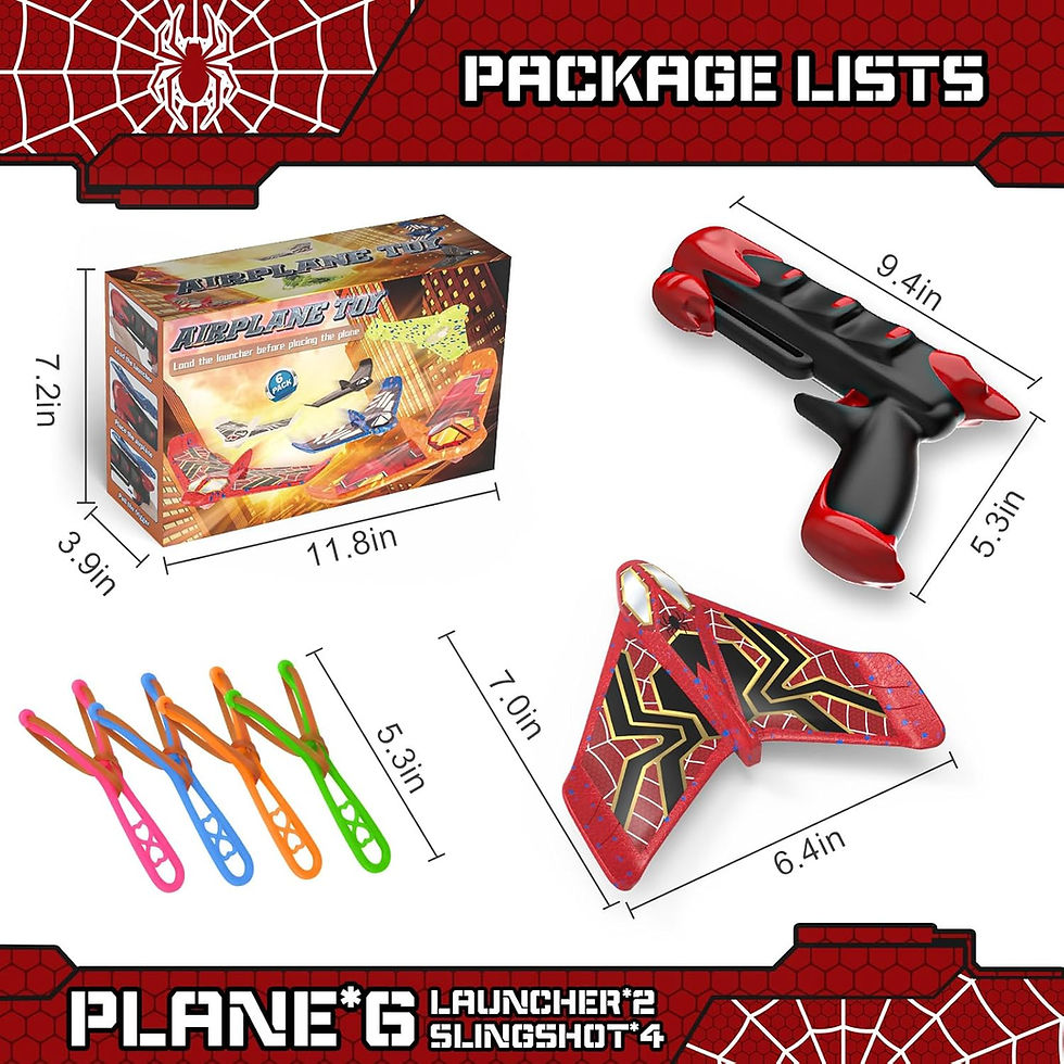 Thumbnail: Fuwidvia 3 Pack Airplane Launcher Toys, 13.2'' LED Foam Glider Catapult Plane T