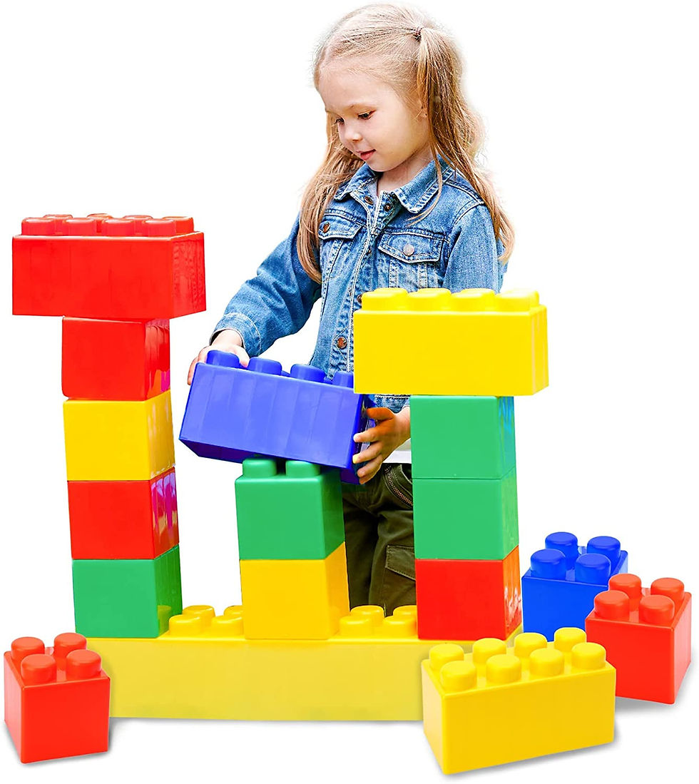 Thumbnail: CO-T Jumbo Blocks for Toddlers Set of 24 Plastic Large Building Blocks for Kids